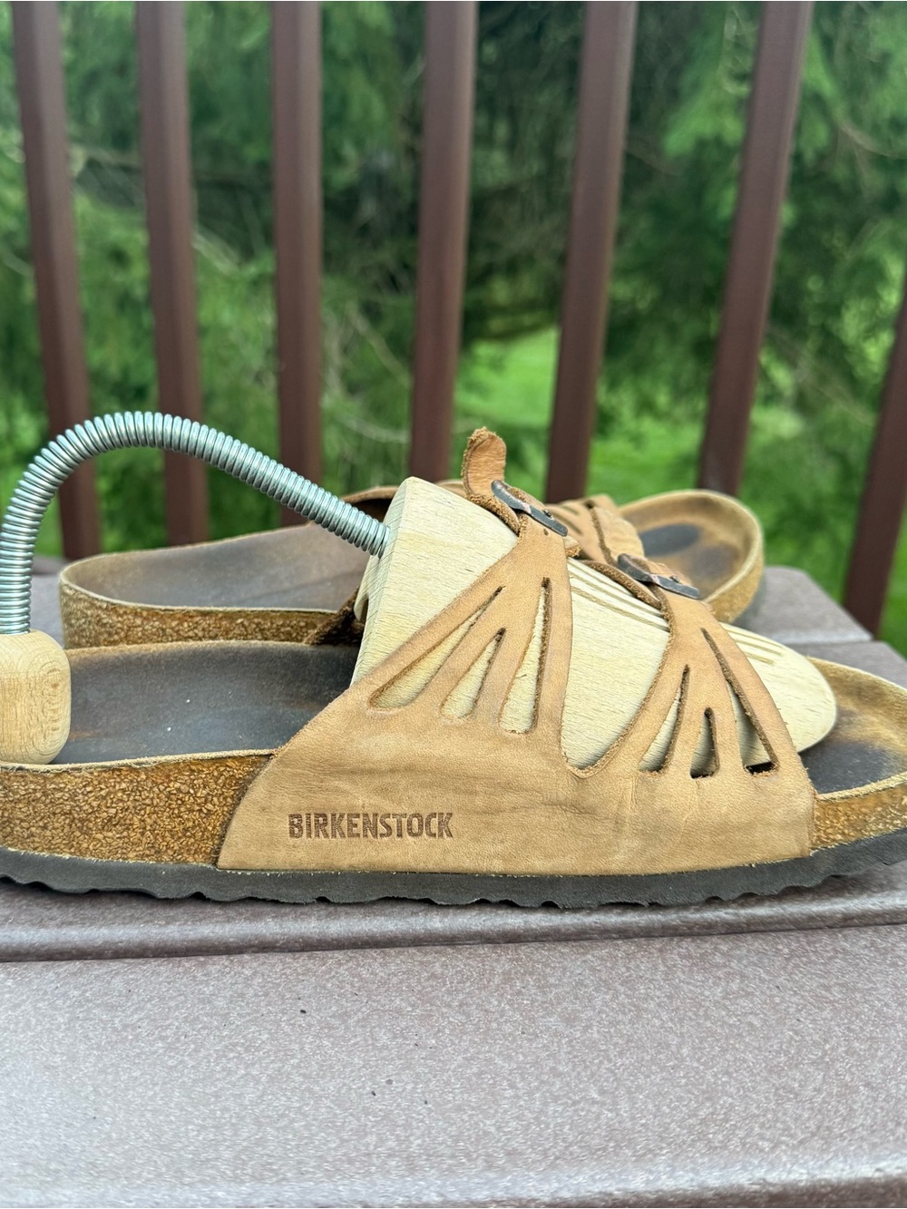 Birkenstock Granada Light Brown Slide Buckle Sandals Women’s Size 40 US 9-9.